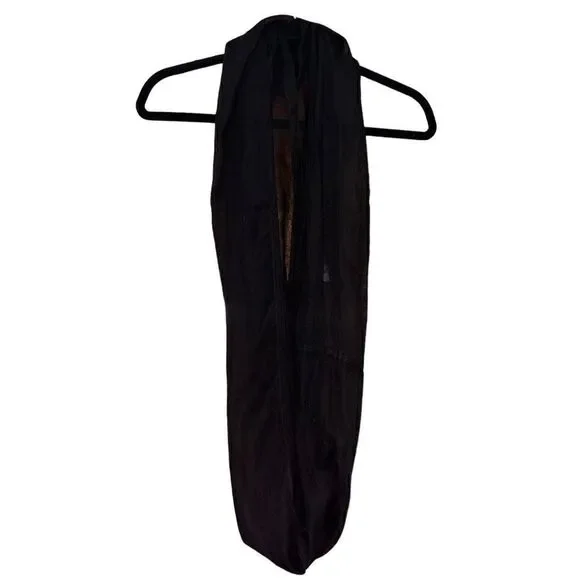 BUNDLE (2) Infinity Scarfs — One Patterned & One Solid Black - Picture 5 of 5